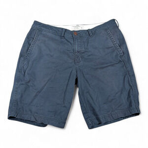 Abercrombie Fitch Shorts Mens 34 Blue Cotton Chino Preppy Outdoor